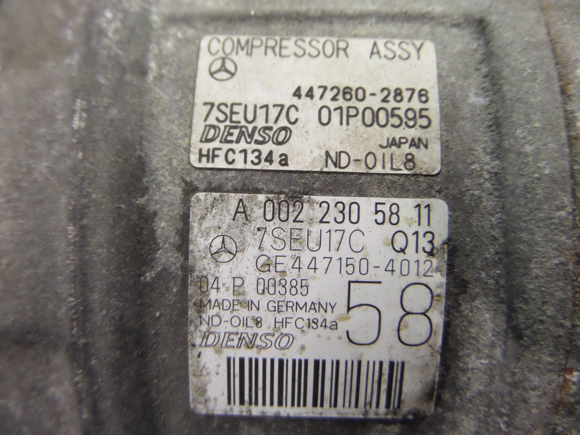 Mercedes R350 AC Compressor W251 11-13 OEM A 002 230 58 11 OM642 ML GL ...